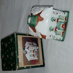 Pfaltzgraff Winterberry Sculpted Pierced Holiday Tea Light House